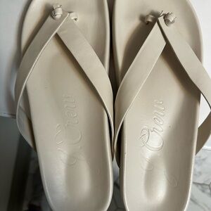 J. Crew Women's Beige Flip Flops Size 12